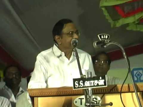 Finance Minister P.Chidambaram speech - Karaikkudi, Video captured by ADIT for www.adhikaalai.com