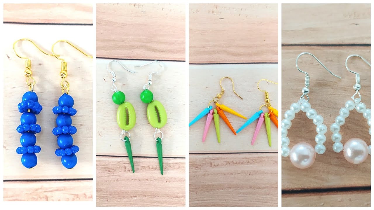 Fabric earrings 💙 | Diy crafts earrings, Diy crafts jewelry, Diy fabric  jewellery