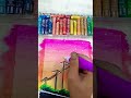 Easy Sunset Road Drawing with Oil Pastels | Step-by-Step Scenery Art Tutorial#oil pastel  #art