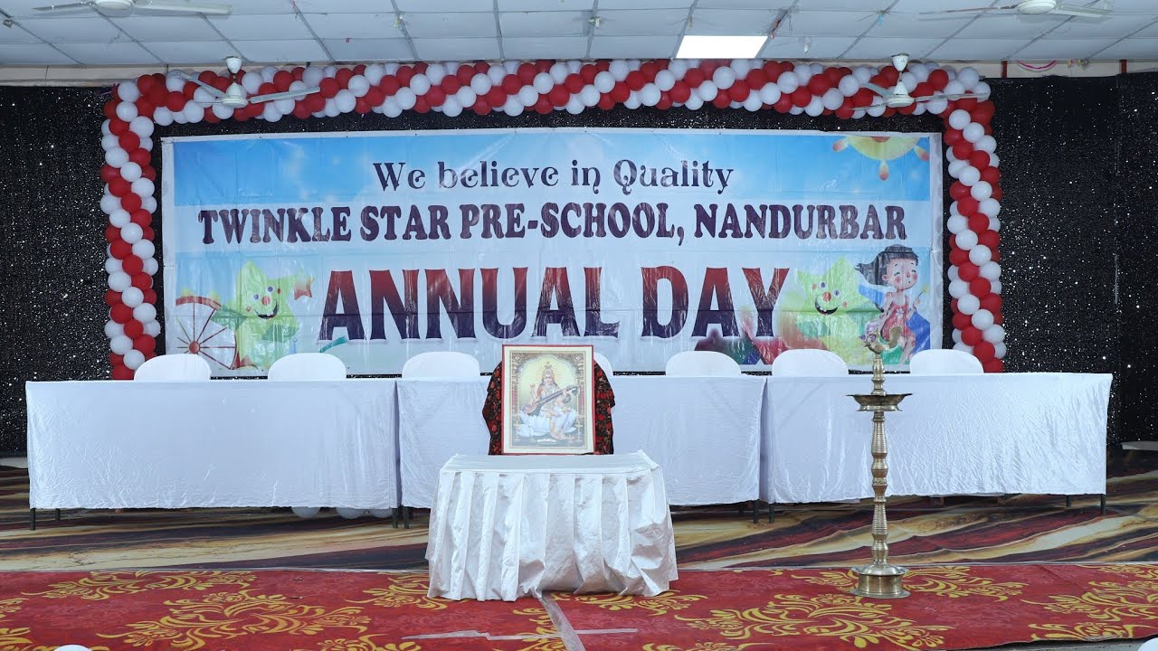 दीपप्रज्वलन,स्वागत सत्कार, इनाम वितरण in ANNUAL PROGRAMME OF TWINKLE STAR SCHOOL NANDURBAR 22.12.25