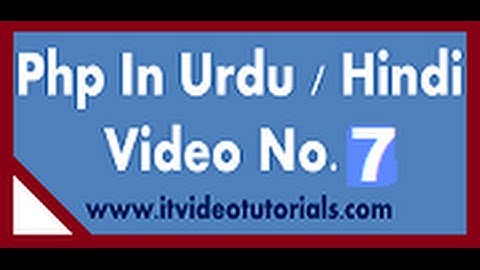 Php Tutorials In Urdu & Hindi  Declaration of Variable