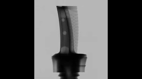 Neutron imaging, turbine blade