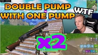 Tfue found how to do *DOUBLE PUMP* with only *ONE* pump | Fortnite Funny Moments
