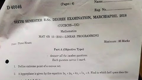 linear programming | previous year questions  2013 to 2019 | BSC MATHEMATICS