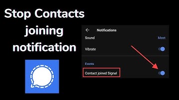 How to Stop Contact Joining Signal Notification