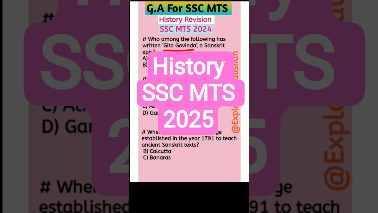Gk💯 for SSC MTS 2025 😎#ssc#mts #gk #shorts #shortsfeed