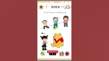 Brain Test 4 Level 32 A bear is attacking me #braintest4
