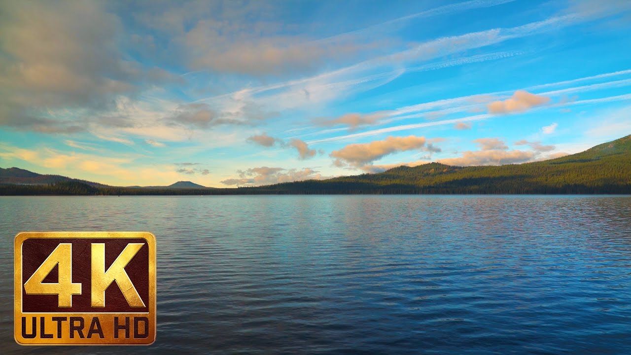 4k Nature Relaxation Video With Natural Sounds Diamond Lake Oregon