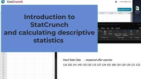 Introduction to StatCrunch and How to Get Descriptive Statistics (mean, mode, etc.)