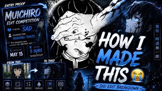 How I Made This SAD Muichiro Edit 😭 | Competition Entry Breakdown!
