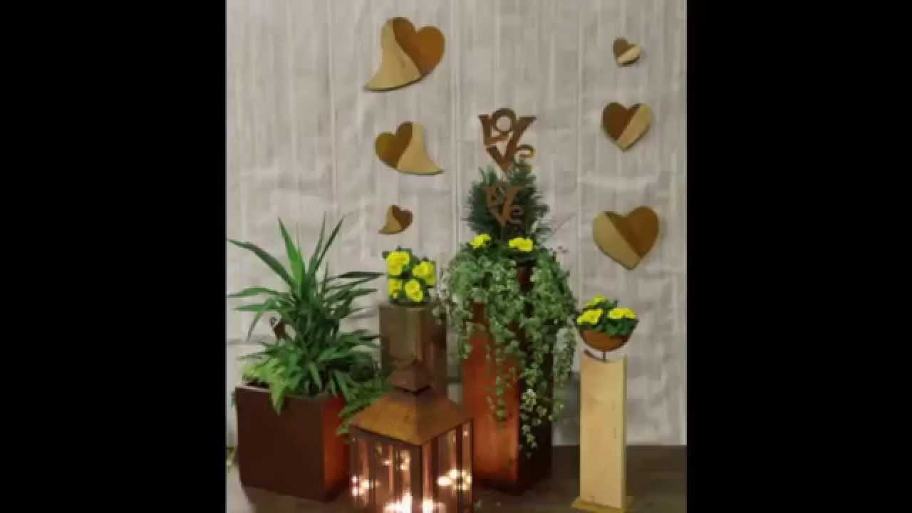 Gartendeko rost, metallherz, holzherzen, deko herzen youtube