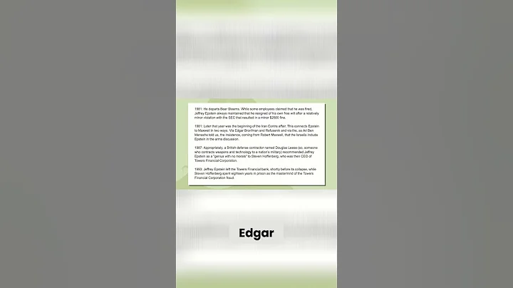 Epstein's Iran-Contra Connection & Robert Maxwell's Role #shorts