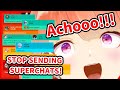 Kiara Fake Sneezes and starts an Unstoppable Superchat Rain!【Takanashi Kiara / HololiveEN】