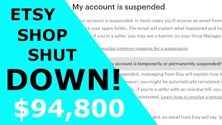 Etsy Shop Permanently Suspended! What NOT to do!