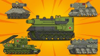 All series: Armored train VS Mega monsters - Cartoons about the tank