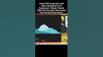 Import PNG image layer with alpha transparent as Background - Blender Tutorial #blender #alpha #png