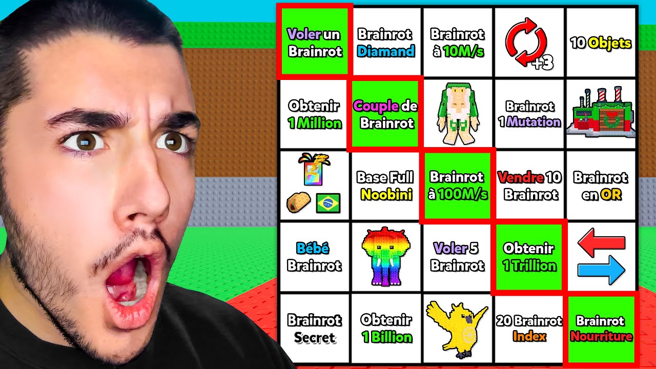 Bingo Challenge IMPOSSIBLE sur Steal a Brainrot !