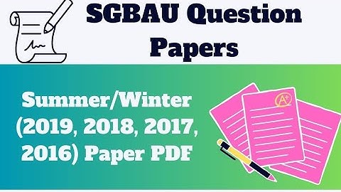 How to Download SGBAU Previous year Question paper