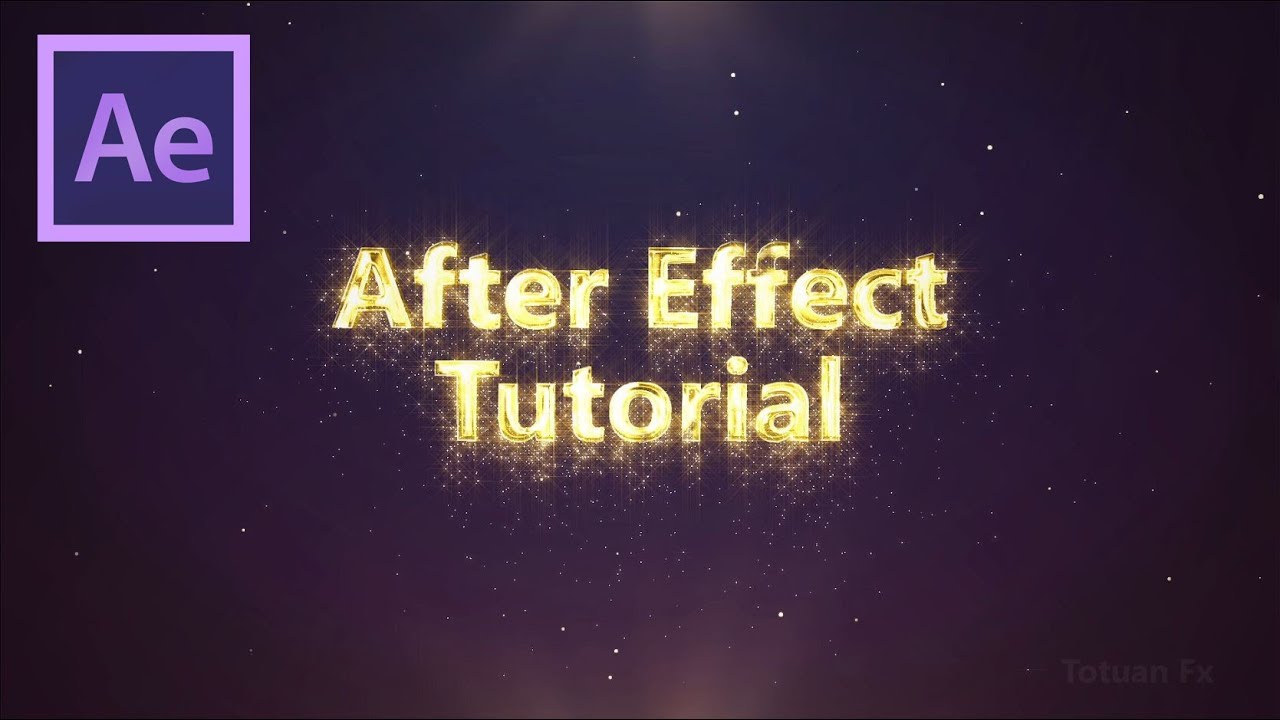 After Effect Tutorial Gold Text Intro logo in AE... - youtube