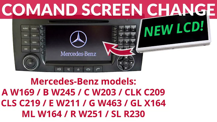 How to replace COMAND LCD screen - Mercedes SL , A, B, C, CLS, CLK, E, G, GL, ML, R Class