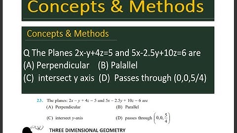 The planes 2x – y + 4z = 5 and 5x – 2 5y + 10z = 6 are ||Miscellaneous Exercise on Chapter 11 Q 23