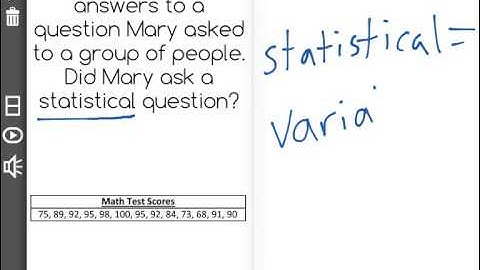 [6.SP.1-1.0] Statistical Questions - Common Core Standard