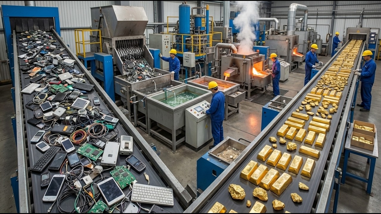 From Trash Electronics to Pure Gold – Full Extraction Process - YouTube