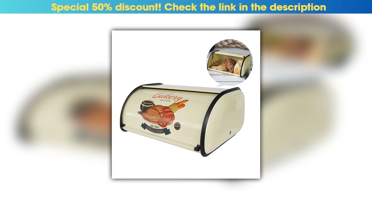 Top Kitchen Metal Bread Box Desktop Food Storage Container Outdoor Picnic Snack Box Convenient Flip
