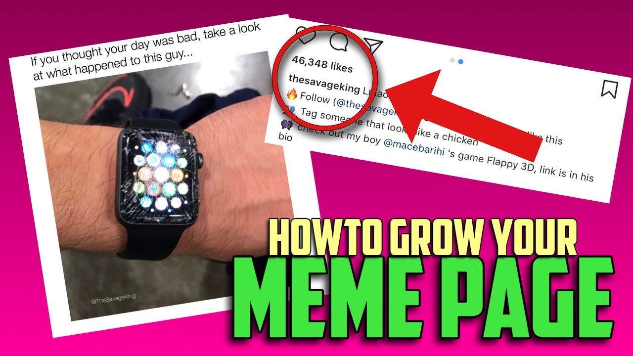 How To Grow Your Instagram Meme Page YouTube