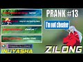 PRANK!! #13 Prank Failed. Special Shoutout To "Emath & Turkz" Top 1 Ph/Global Zilong: Inuyasha ~MLBB