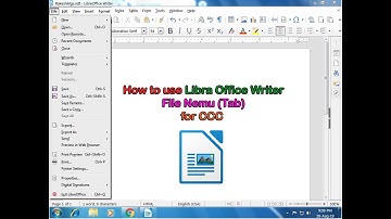 Libre office writer in hindi /libreoffice writer file menu/ file menu in libreoffice