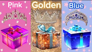 Choose your Gift💝💛💙 #wouldyourather #3giftbox #4giftbox #chooseyourgift #pickone #pink #golden