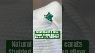 classic emerald ring in sterling silver #emeraldring #shortsvideo #emeraldstone #gemstone