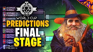 PREDICTIONS FOR WORLD CUP FINAL STAGE , WHO YOU THINK WILL WIN?? screenshot 1