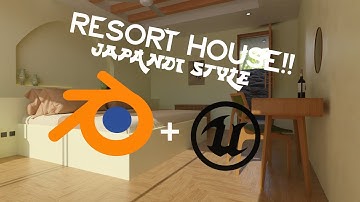 Blending Serenity: Japandi Style Resort House Visualization | Blender + Unreal Engine 5 (Lumen)