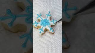 Count Down to Christmas! Mini-Snowflake sugar cookie for Advent Calendar. #royalicing  #christmas