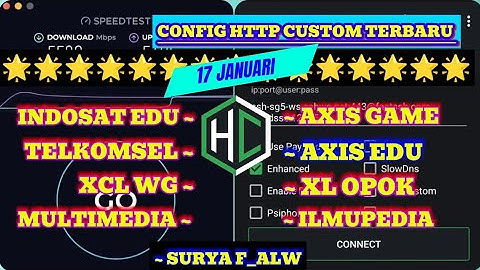 UPDATE CONFIG HC | AXIS GAME, XL, INDOSAT, TELKOMSEL, BYU, SMARTFREN || 17 JANUARI 2025