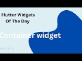 container widget