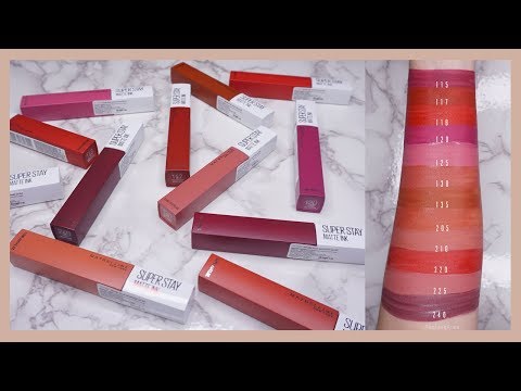 Maybelline superstay matte ink (Ruler,Pioneer,Ground breaker swatches-Philippines). 