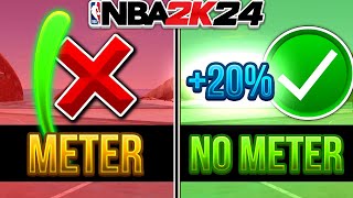 NBA 2K24 Shot Meter On vs Off : Green Window Increase %