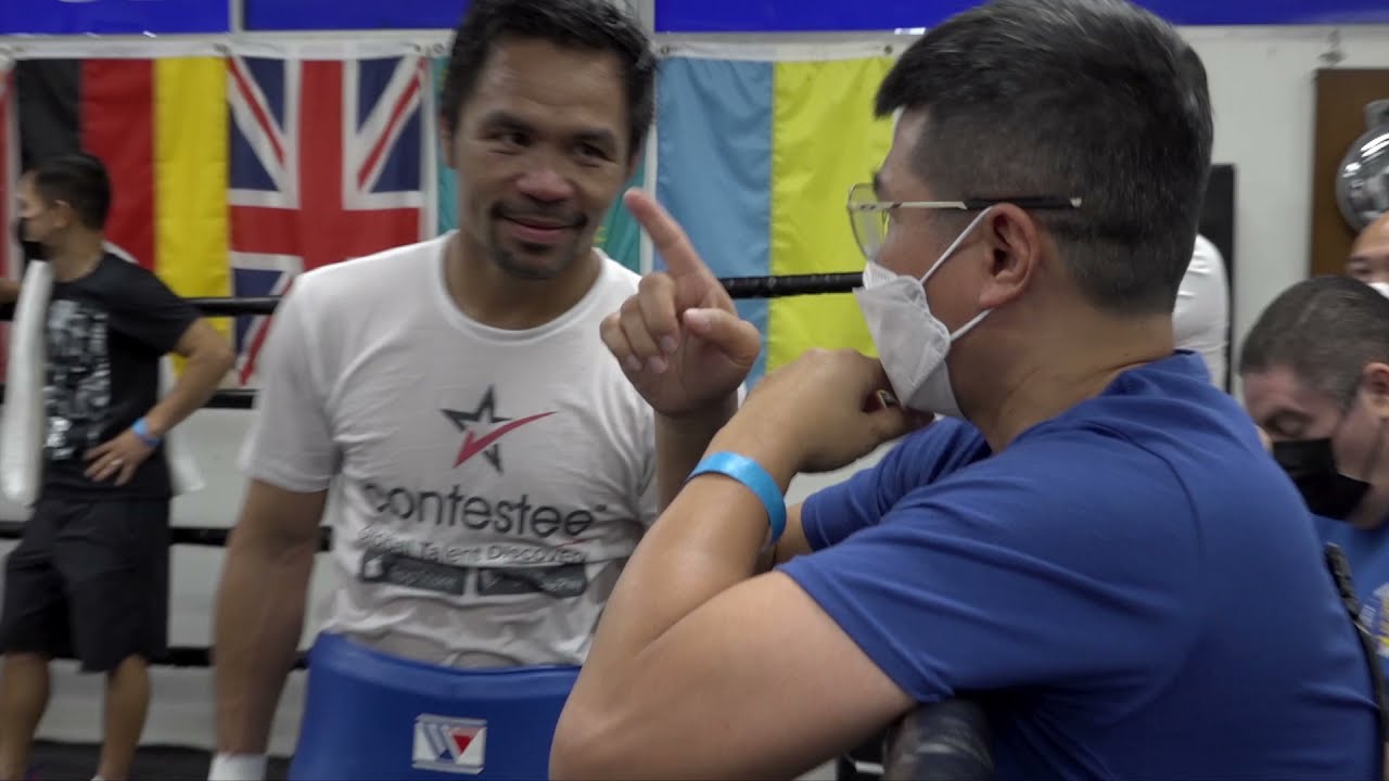 Chatchai Sasakul visits Pacquiao in training