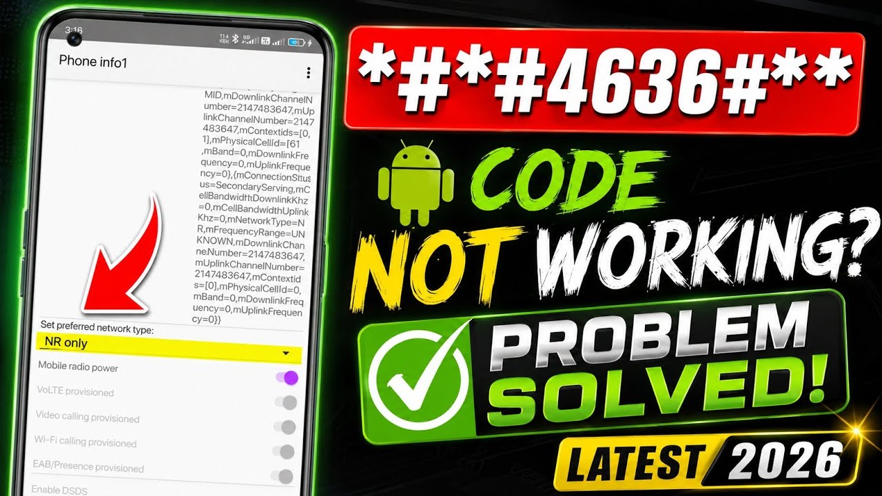Code Not Working Figure 4636#*#* code not working 🔥 | Code Problem Slove | Secret Settings ...