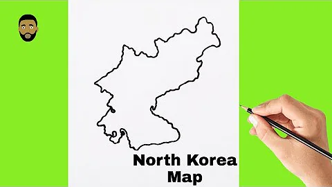 How To Draw map of North Korea step by step