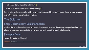 How to Convert a Dict of Lists into a DataFrame