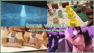 [ENG\/INDO] moving to korea diaries | 🎄vlogmas ep 1: christmas shopping | KOREA VLOG 🇰🇷 | 한국  브이로그