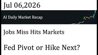 AI Daily Market Recap｜Mon Jul 06, 2026｜Jobs Miss Hits Markets Fed Pivot or Hike Next