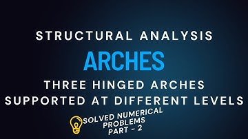 ARCHES | THREE HINGED ARCHES SUPPORTED AT DIFFERENT LEVELS | SOLVED PROBLEMS | PART - 2 | #sa #ktu