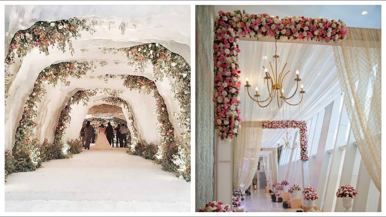 Gorgeous Wedding Ceremony Reception Entryway Decorations Ideas