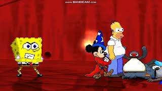 Mugen S.b M.mouse Homer Pingu Vs Super Mario Sonic Subzero Cj