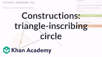 Constructing circle inscribing triangle | Geometric constructions | Geometry | Khan Academy